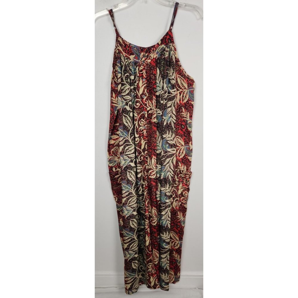 Karma Highway Women's One Size Floral Multi Color Adjustable Wide Leg Jumper